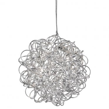 6 Light Ceiling Pendant Diamond Cut Tangled Aluminum