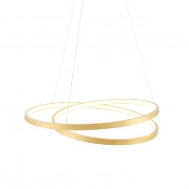 Gold Ring Pendant 33W Warm White