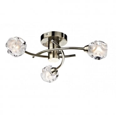 SEATTLE - Modern Double Insulated Antique Brass Low Ceiling Light
