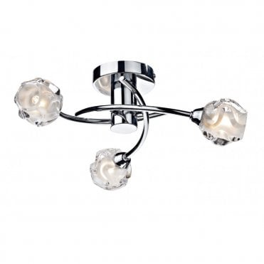 SEATTLE - Small Double Insulated Chrome Light For Low Ceilings