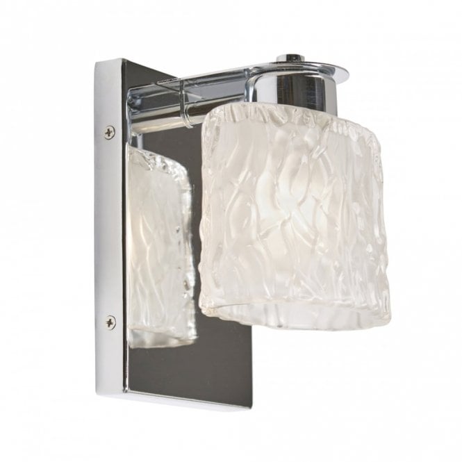 SEAVIEW Modern Bathroom Wall Light Chrome Frosted Glass Shade