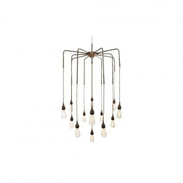 SELA - Chandelier In Antique Brass