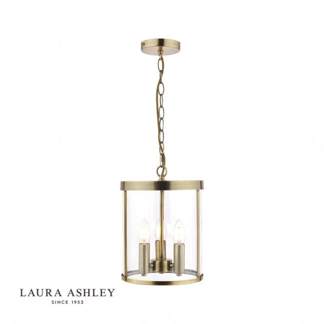 SELBOURNE 3 Light Antique Brass Lantern Ceiling Light