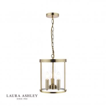 SELBOURNE 3 Light Antique Brass Lantern Ceiling Light