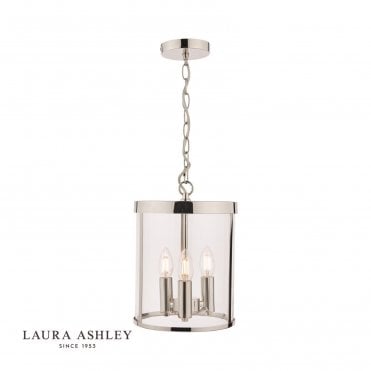 SELBOURNE 3 Light Polished Nickel Lantern Ceiling Light