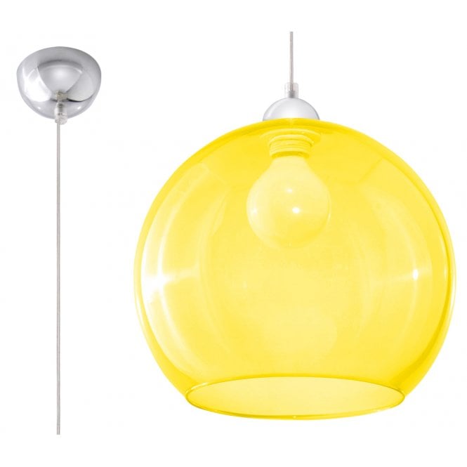 SERAFINA Ceiling Pendant - Yellow Glass