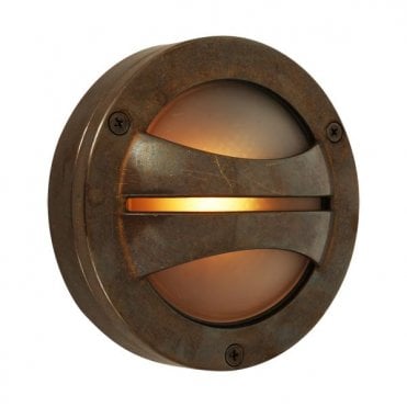 Bathroom 14Cm Semi-Flush Wall Light In Antique Brass