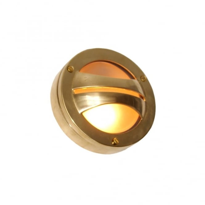 SERI - Bathroom 14Cm Semi-Flush Wall Light In Satin Brass