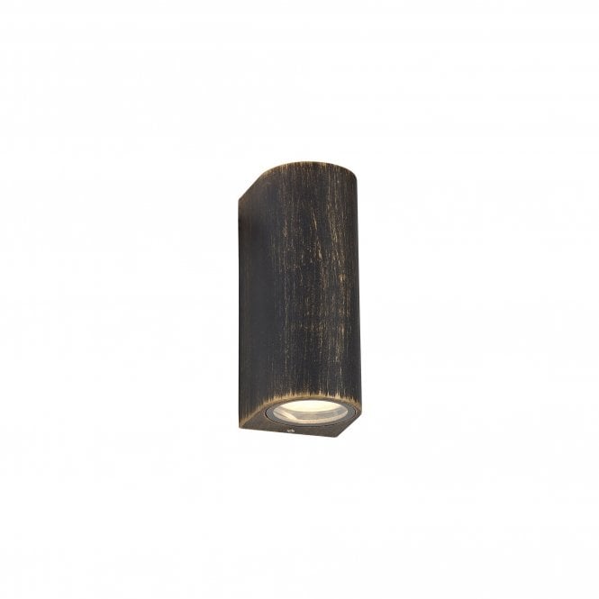 SHAY 2 Light Tall Outdoor LED Wall Black/Gold
