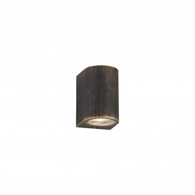 SHAY Curved LED Outdoor Wall Light Black/Gold
