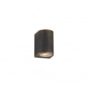 SHAY Curved LED Outdoor Wall Light Black/Gold
