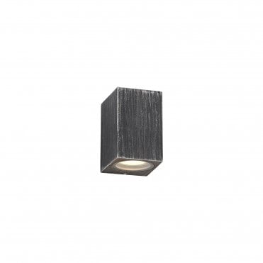 SHAY Modern Cube LED Outdoor Wall Light Black/Silver