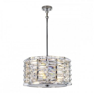 SHOAL 4 Light Hanging Ceiling Pendant Light in Nickel