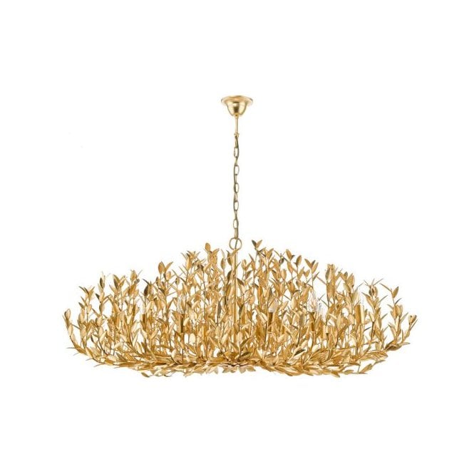 Silvius 12 Light Oval Ceiling Pendant - Gold Leaf