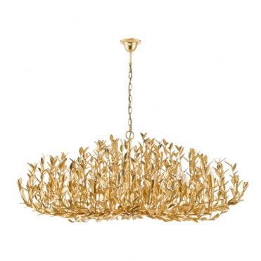 Silvius 12 Light Oval Ceiling Pendant - Gold Leaf