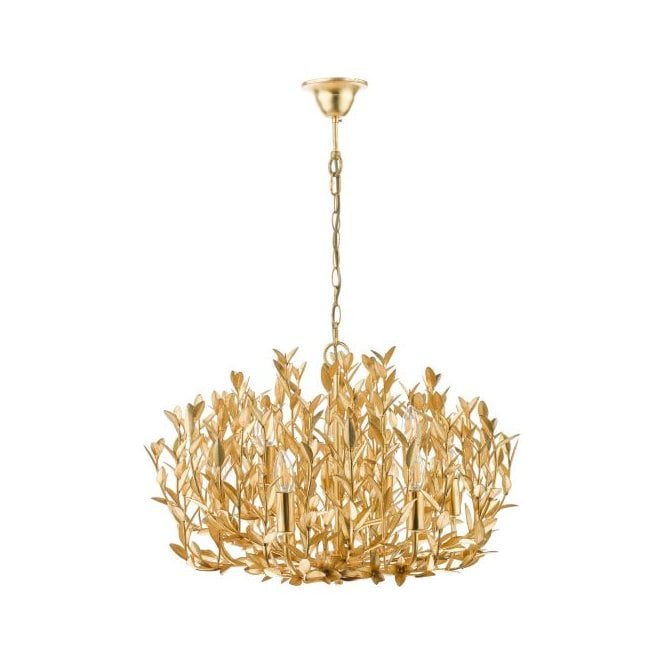 Silvius 9 Light Ceiling Pendant - Gold Leaf