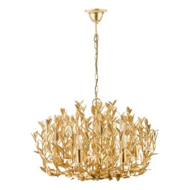 Silvius 9 Light Ceiling Pendant - Gold Leaf