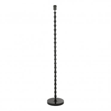 modern, black, bamboo-inspired floor lamp