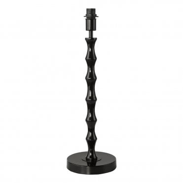 modern black bamboo inspired table lamp base
