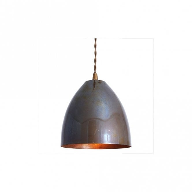 SKYLER - Cone Ceiling Pendant Light In Antique Brass