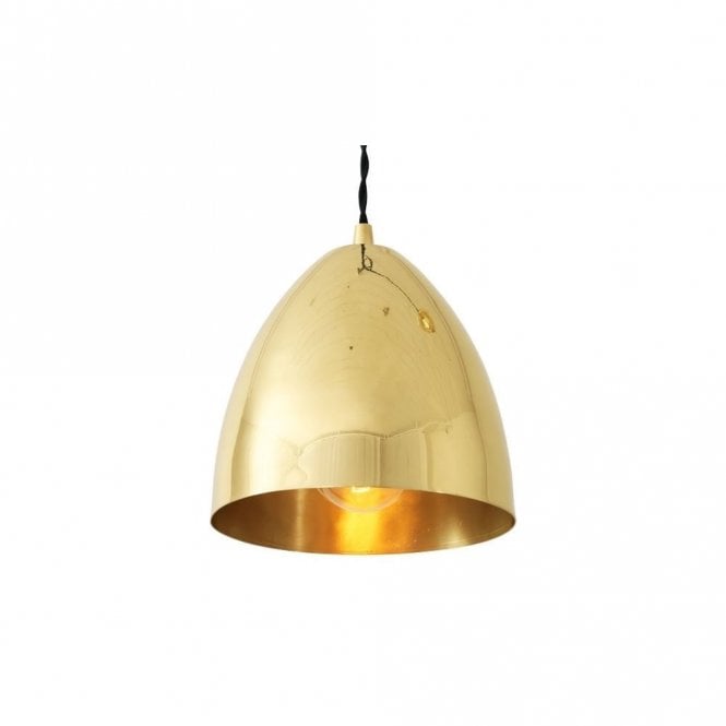 SKYLER - Cone Ceiling Pendant Light In Polished Brass