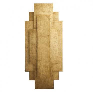 SLATE Rectangular Gold Panel Wall Light
