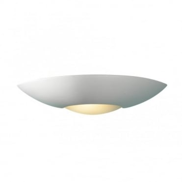 SLICE - White Satin Paintable Ceramic Wall Light