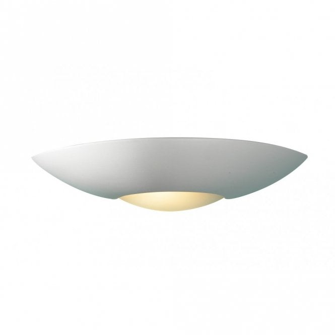 SLICE - White Satin Paintable Ceramic Wall Light