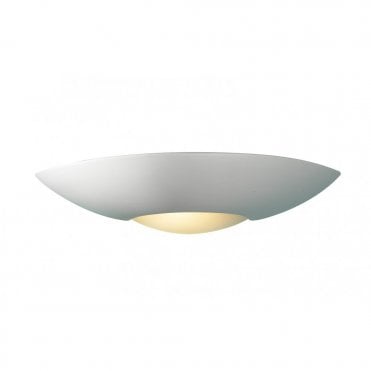 SLICE - White Satin Paintable Ceramic Wall Light