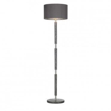 SLOANE - Floor Lamp Pewter With Charcoal Shade