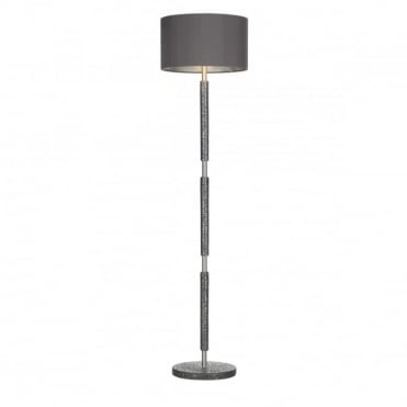 SLOANE - Floor Lamp Pewter With Charcoal Shade