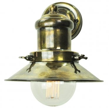 SMALL - Edison Wall Antique Brass C/W Lb3 Bulbs