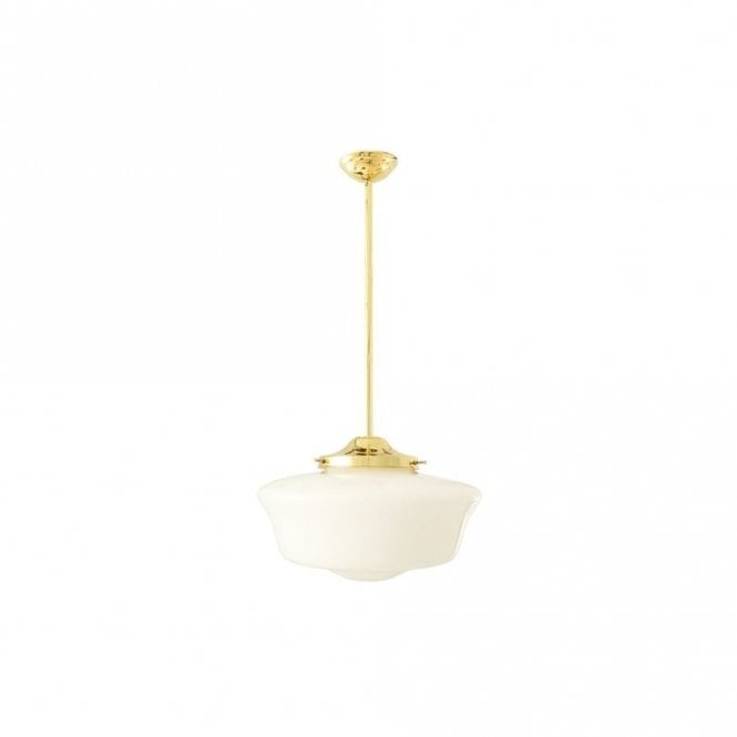 SOFIA - Schoolhouse Ceiling Pendant Light In Polished Brass