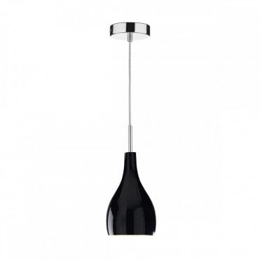SOHO Single Black Glass Ceiling Pendant Light