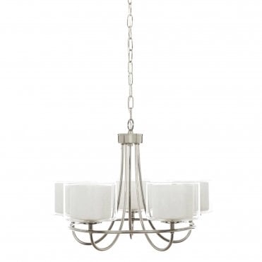 SOUTHWELL 5 Light Pendant with Opal Glass Shades