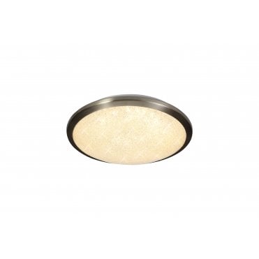 IP44 LED Ceiling Light 3000K Satin Nickel/Crystaline