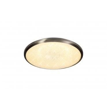 IP44 LED Ceiling Light 3000K Satin Nickel/Crystaline