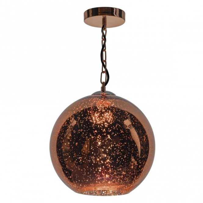 SPECKLE - 1 Light Ceiling Pendant Speckled Copper Glass