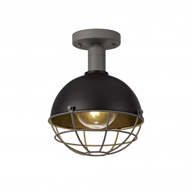 SPHERICAGE Ceiling Light, IP65, Matt Black Grey,