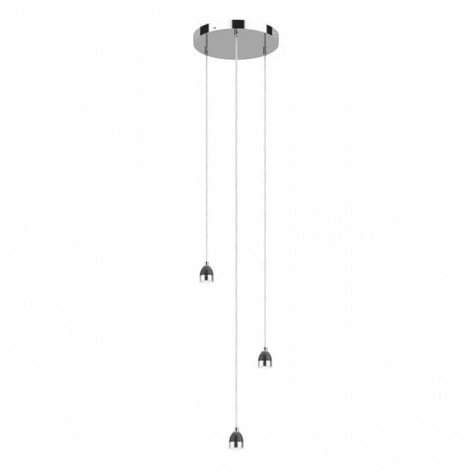 SPL 3 Light Cluster Ceiling Pendant - Polished Chrome (Integral LED)