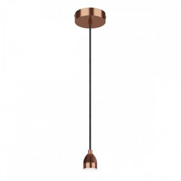 SPL Single Ceiling Pendant - Satin Copper (Integral LED)