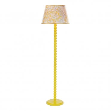 gloss yellow bobbin inspired floor lamp base