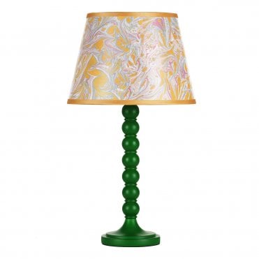 gloss green bobbin inspired table lamp base