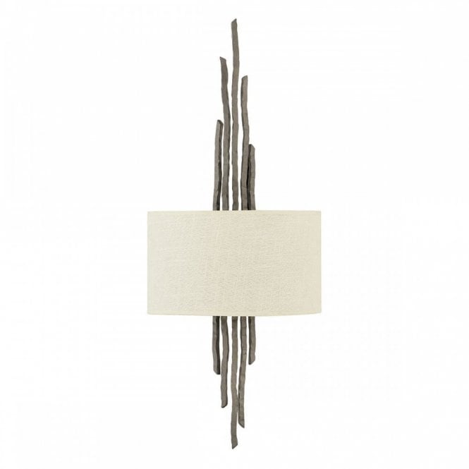 SPYRE 2 Light Wall Light Organic Metallic Matte Bronze with Cream Shade