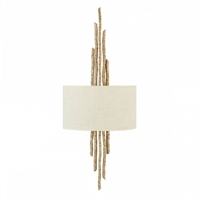 SPYRE Organic Wall Light Champagne Gold with Cream Shade