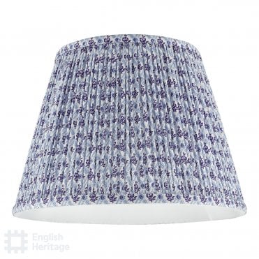 blue block printed floral empire shade