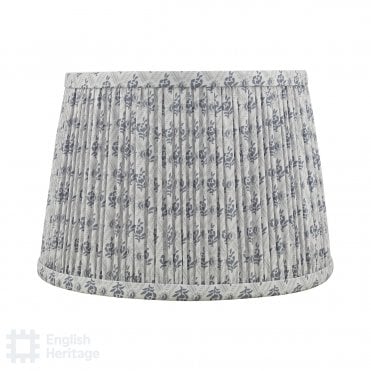 grey floral block printed empire lamp shade