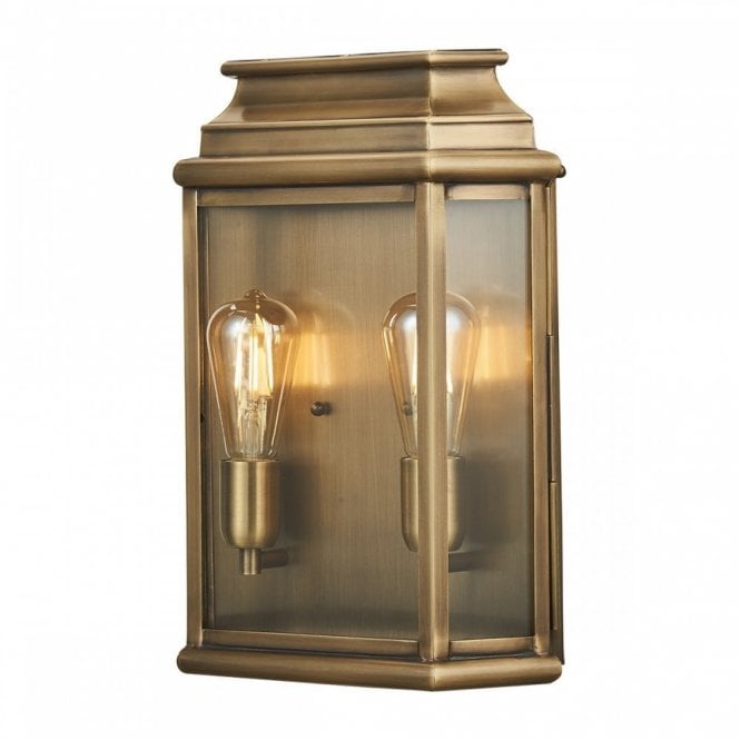 ST Martins Large Traditional Exterior Wall Lantern Aged Brass