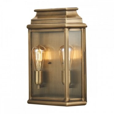 ST Martins Large Traditional Exterior Wall Lantern Aged Brass
