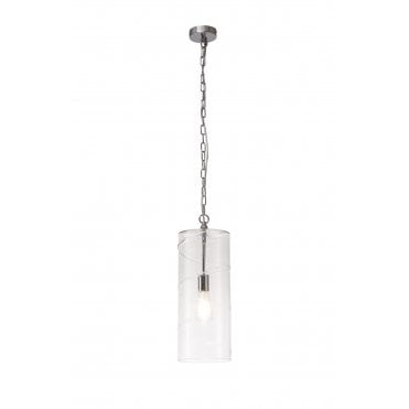 STACKER Ceiling Pendant Polished Chrome/Clear Spiral Design
